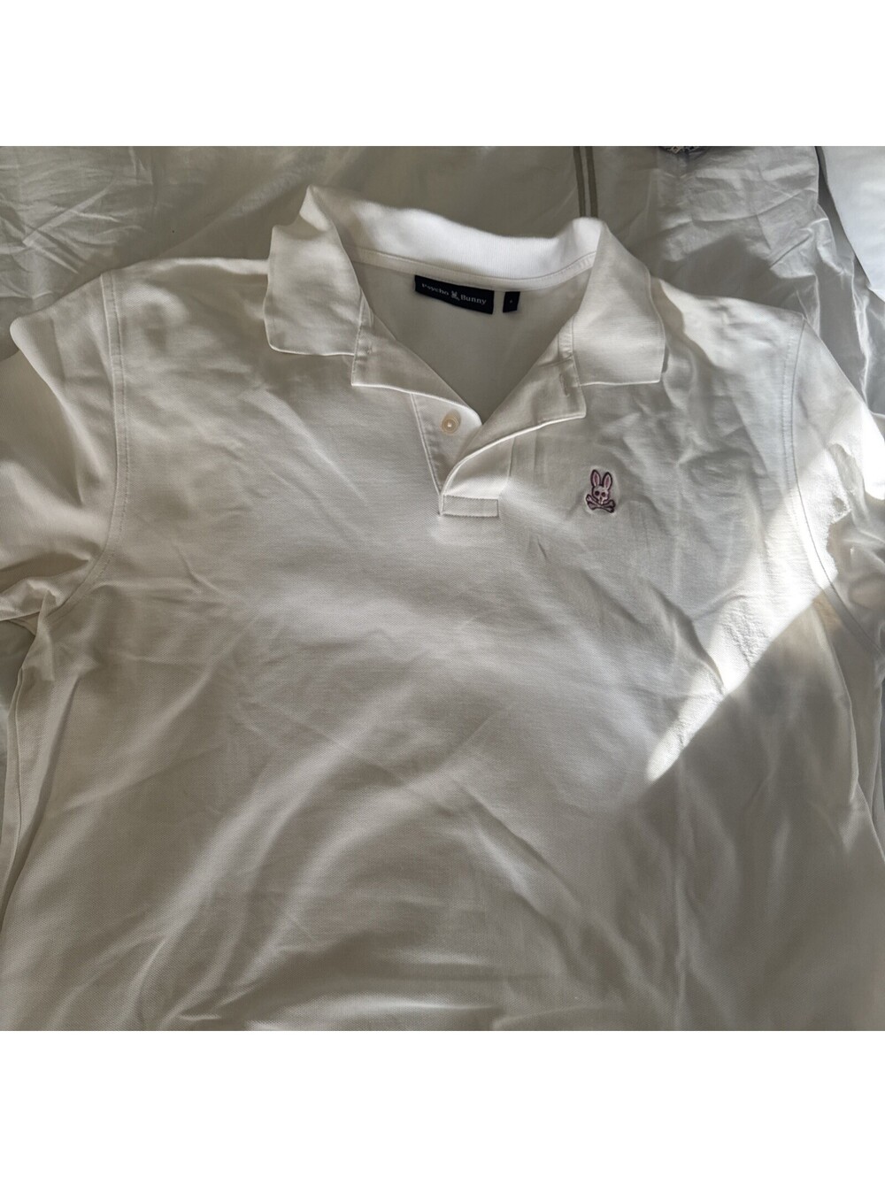 Psycho Bunny Polo Shirt Men's Size 8 Xxl White